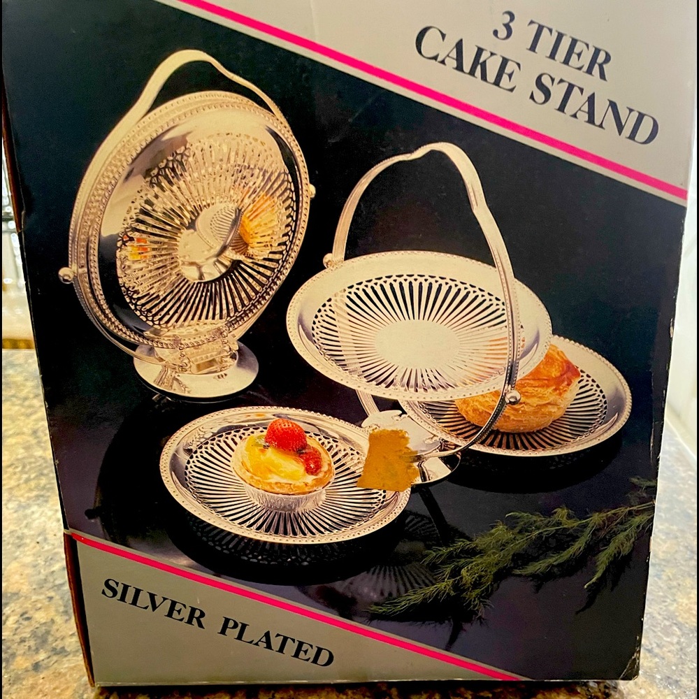 A Vintage Silver plated 3tiered Cake stand